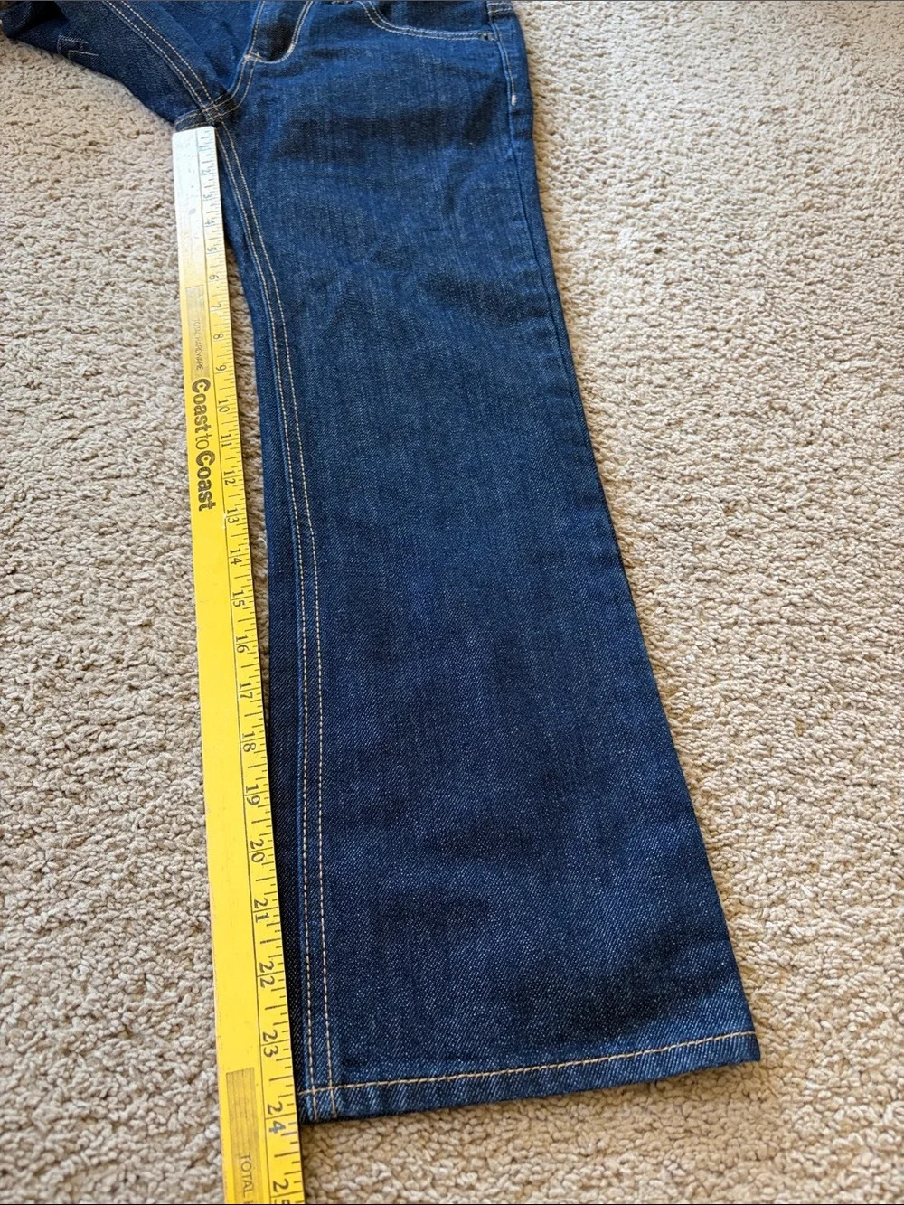 NWOT Old Navy Loose Boot-Cut Jeans Dark Rinse Adjustable Waist Boys size 10